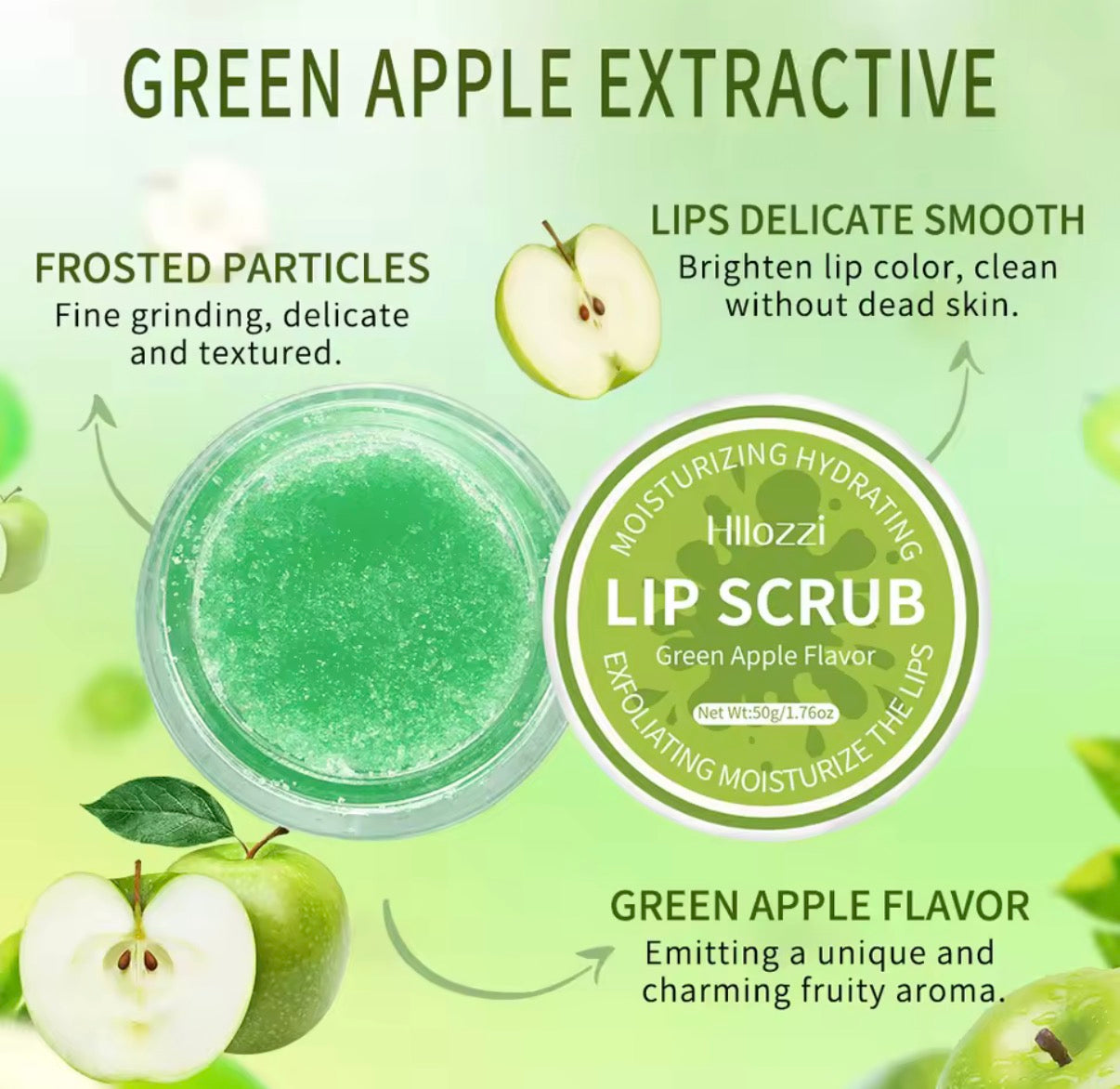 Green Apple Lip Scrub 50g