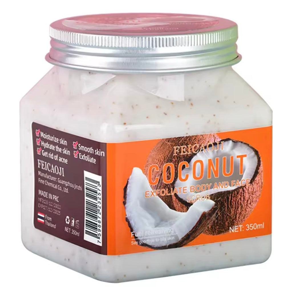 Feicaoji Coconut Exfoliating Body and Face Scrub