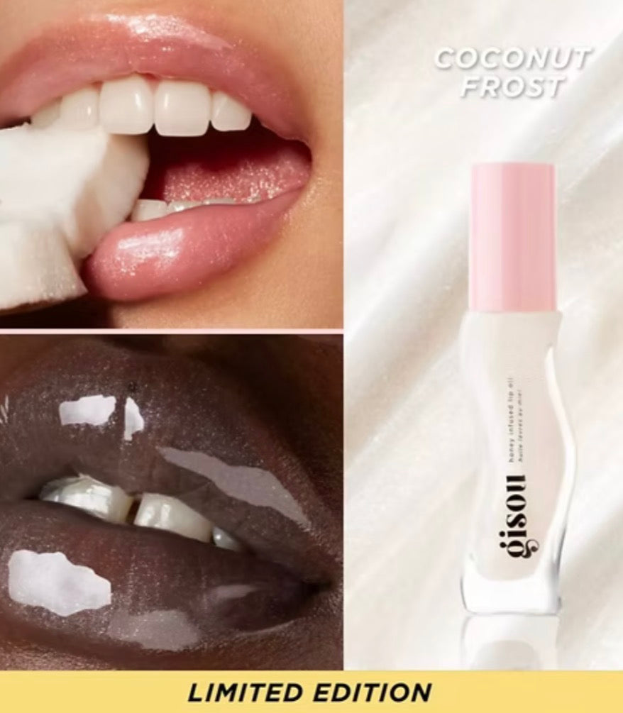 Gisou Honey Infused limited-edition Coconut Frost Lip Oil 8ml