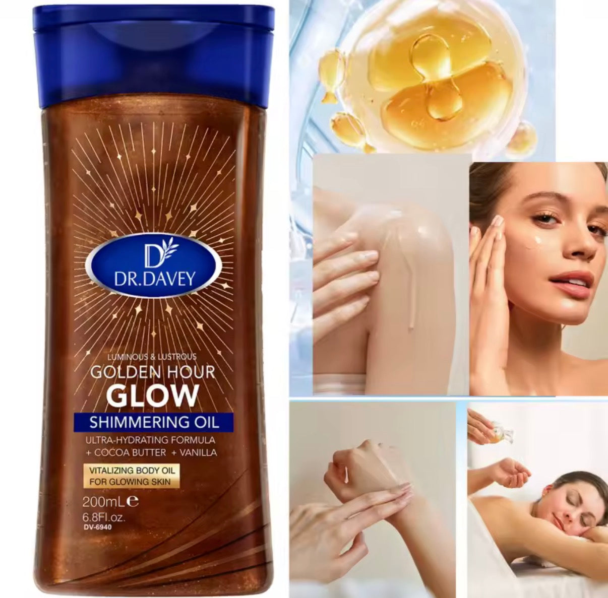 Dr.Davey Golden Hour Glow Shimmering Oil 200ml