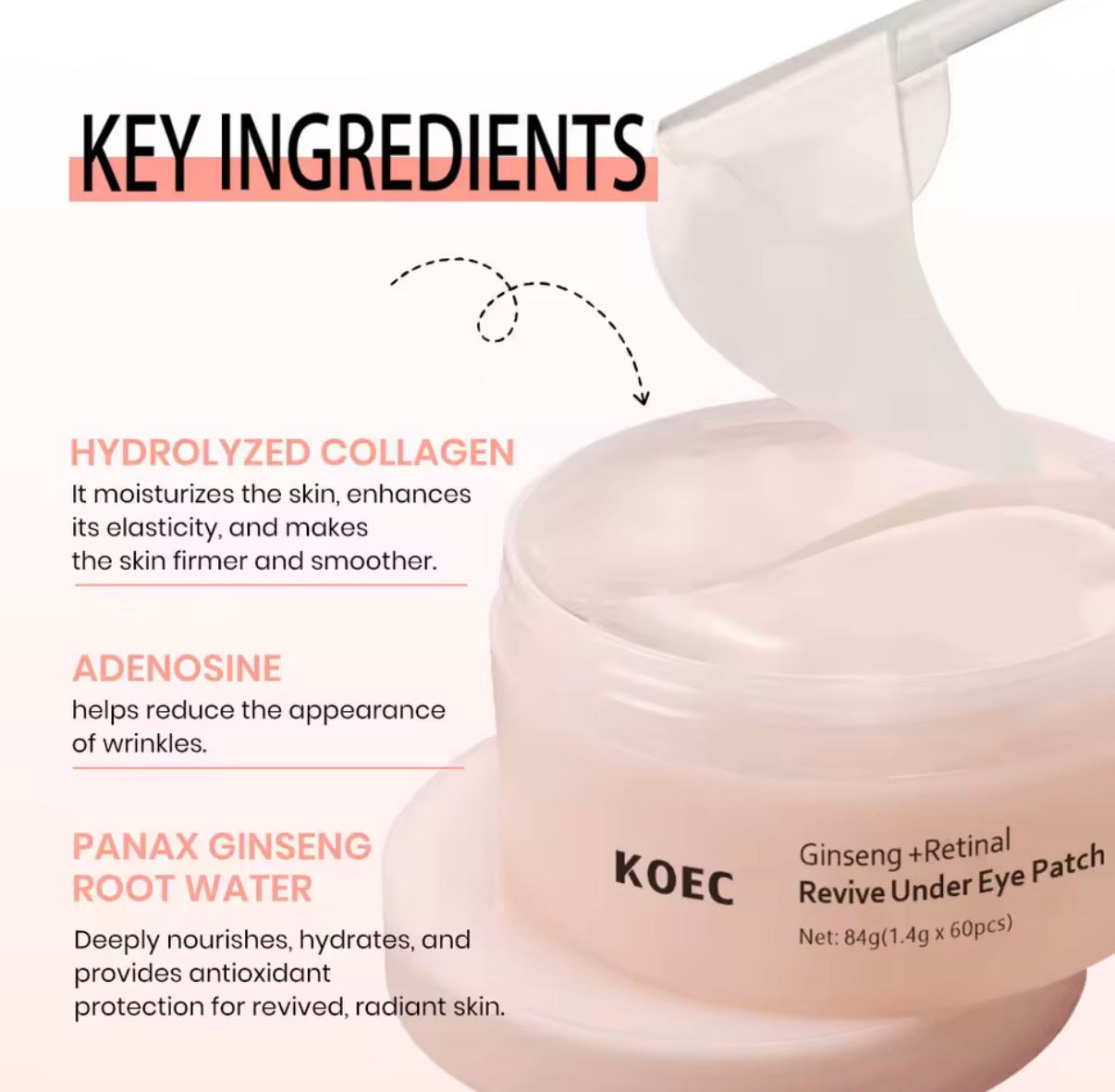 Koec Ginseng+Retinal Revive Under Eye Patches