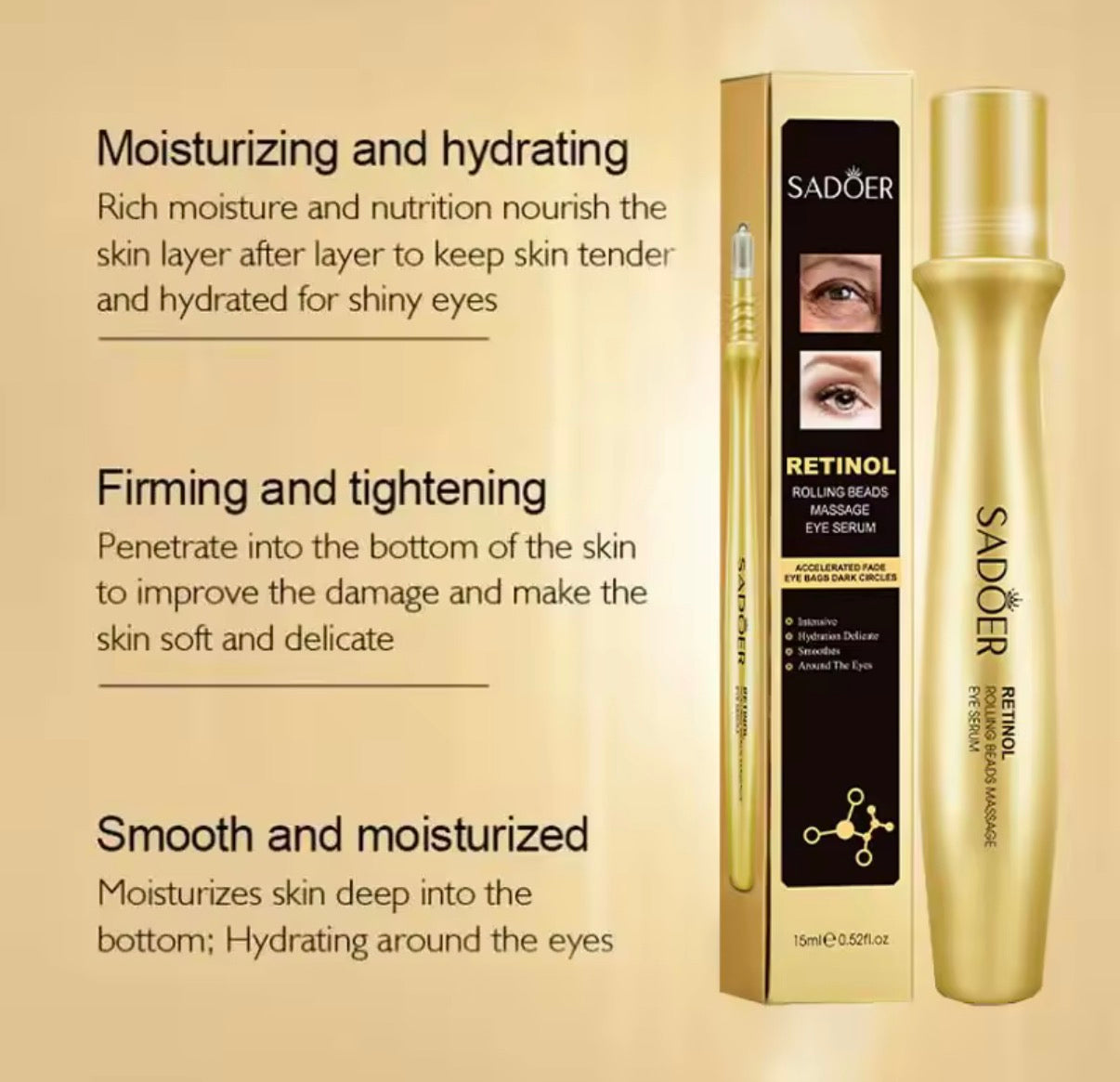 Sadoer Rolling Beads Retinol Eye Serum